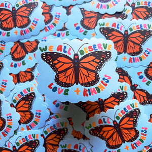 Love and Kindness Monarch Butterfly - Sticker
