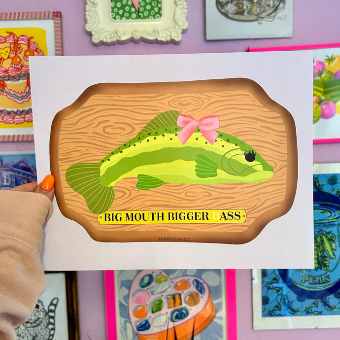 Big Mouth Bigger Bass Print