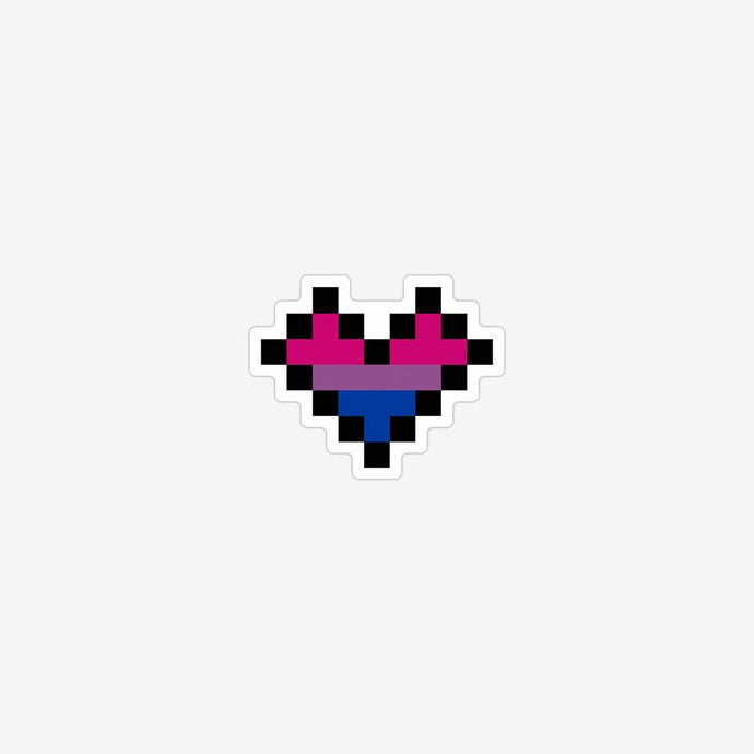 Bisexual Pixel Heart Sticker