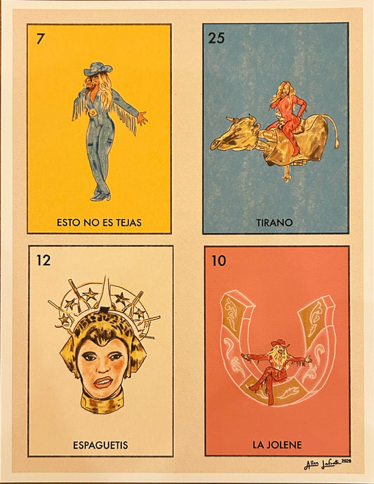 Cowboy Carter Loteria 1 - Art Print