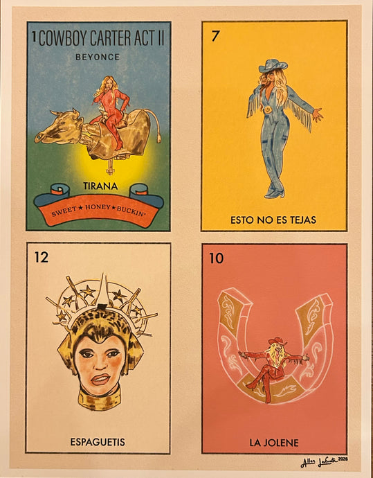 Cowboy Carter Loteria 2 - Art Print