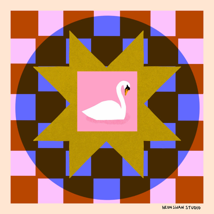 Swan Quilt - Giclée Print