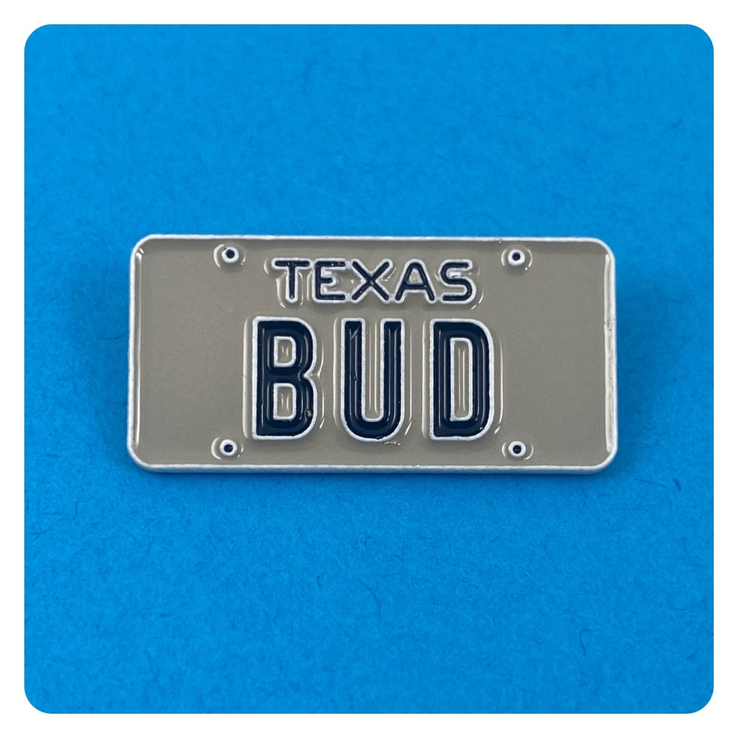 Urban Cowboy BUD License Plate - Enamel Pin