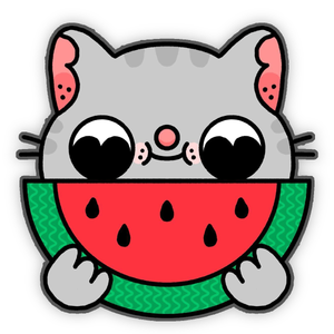 Watermelon Cat Sticker