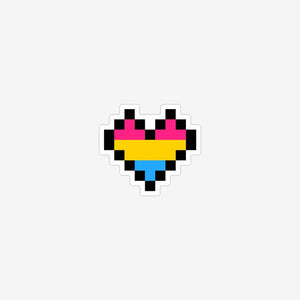 Pan Pixel Heart Sticker