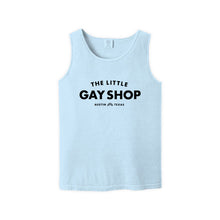 Load image into Gallery viewer, The Little Gay Shop Logo - Light Blue Tank Top