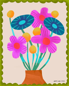 Mid-Century Bouquet - Giclée Print