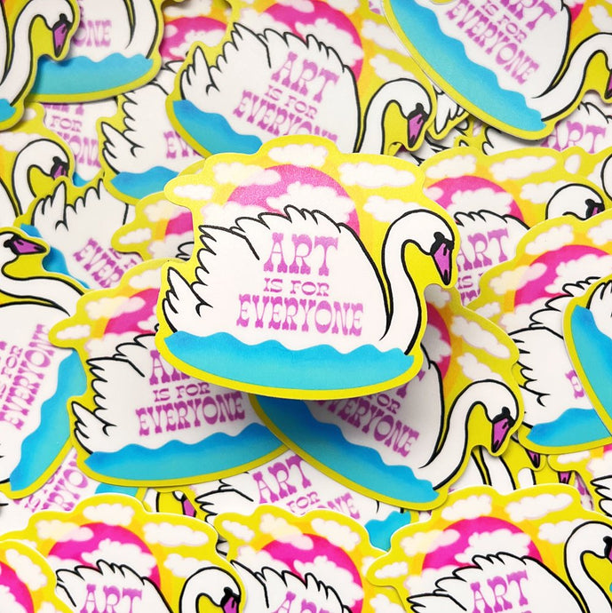 Art Is For Everyone Swan - Sticker