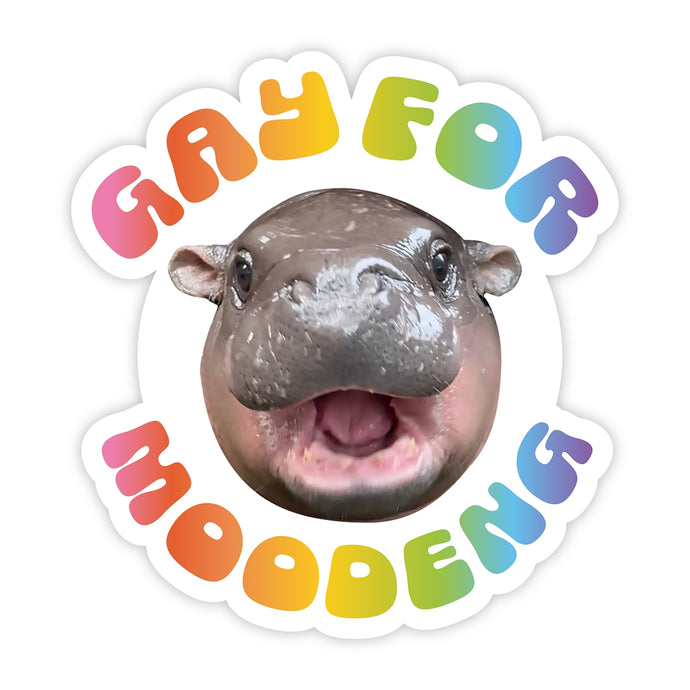 Gay For Moodeng Sticker
