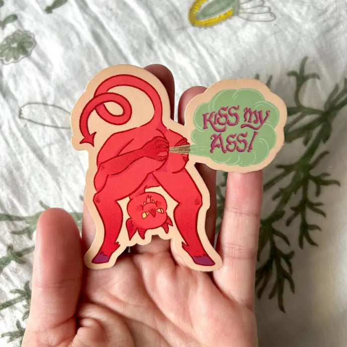 Kiss My Ass Devil Demon - Sticker