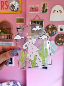 UFO Window Decal - Suncatcher