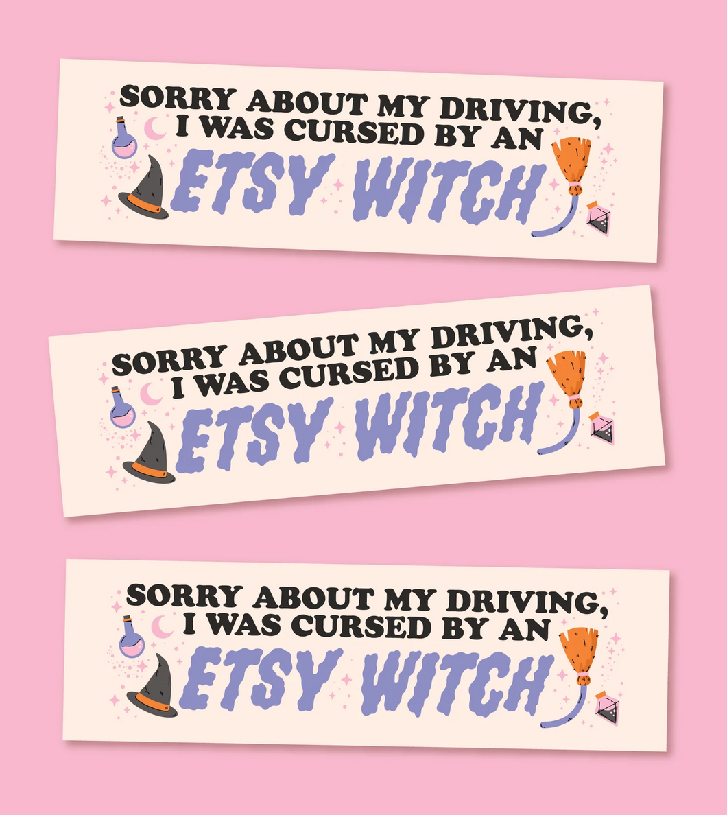 Etsy Witch Curse - Bumper Magnet