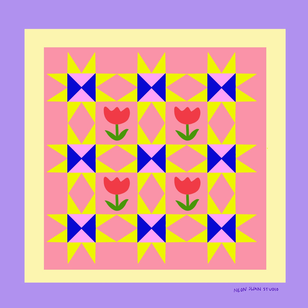 Tulip Quilt - Giclée Print