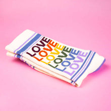 Load image into Gallery viewer, LOVE - Vintage Rainbow Gym Socks