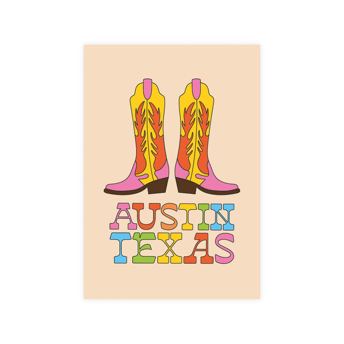 Austin, Texas Boots Postcard