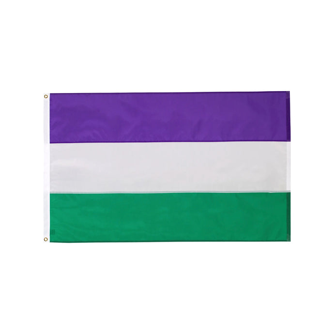 Hand-sewn Genderqueer Pride Flag