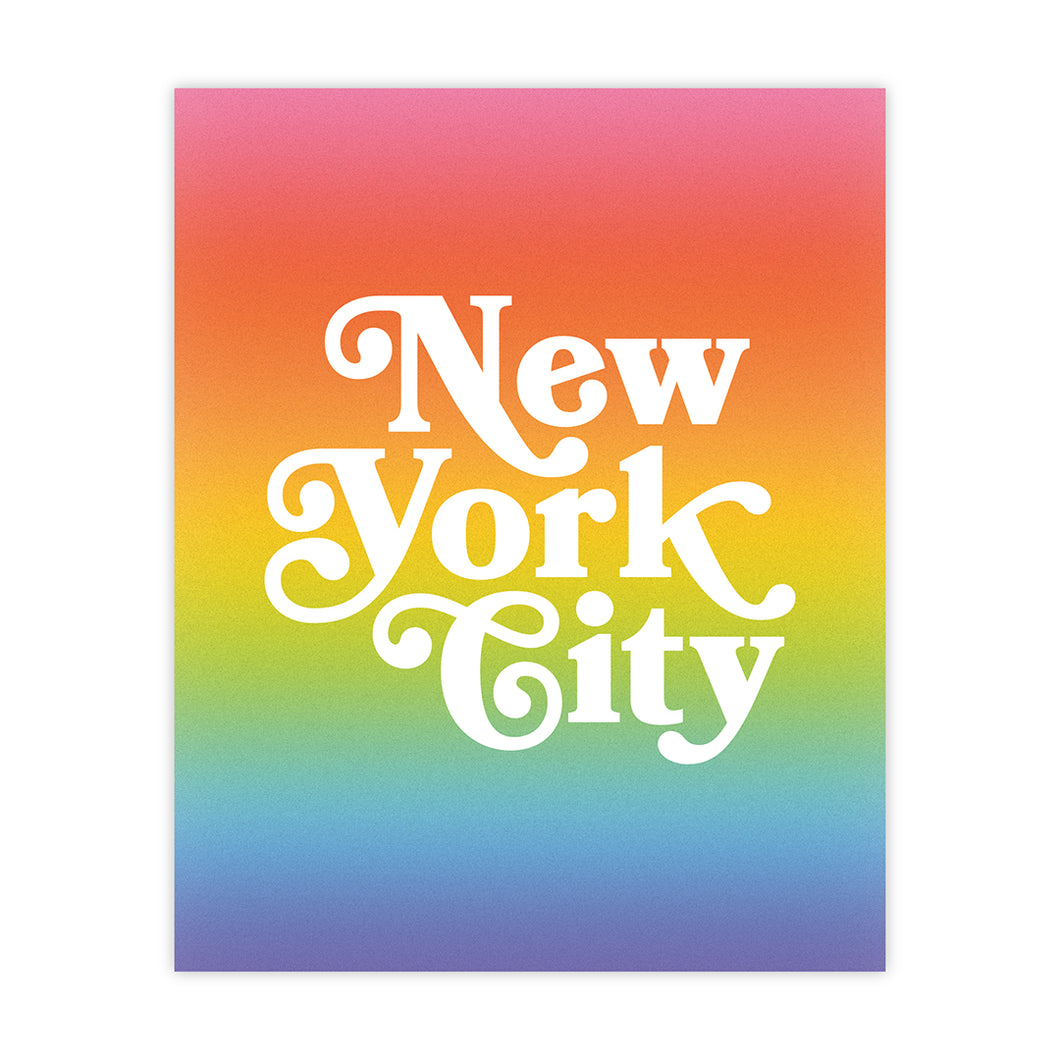 New York City Rainbow Print