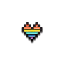 Load image into Gallery viewer, Pixel Pride Heart - Enamel Pin