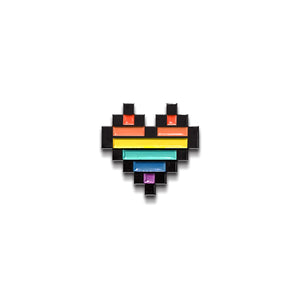 Pixel Pride Heart - Enamel Pin