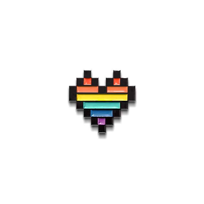 Pixel Pride Heart - Enamel Pin