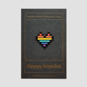 Pixel Pride Heart - Enamel Pin
