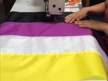 Load image into Gallery viewer, Hand-sewn Non-Binary Pride Flag