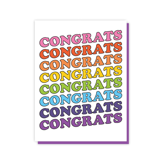 Congrats Rainbow Card