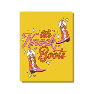 Let's Knock Boots A2 Card